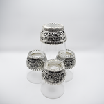 Load image into Gallery viewer, Graceful Sips Silver Design Glass (Set of 4 Glass)
