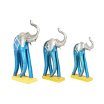 Load image into Gallery viewer, Antique Showpiece Turkish Color Wooden Walking Elephant Set OF 3 Table Decor
