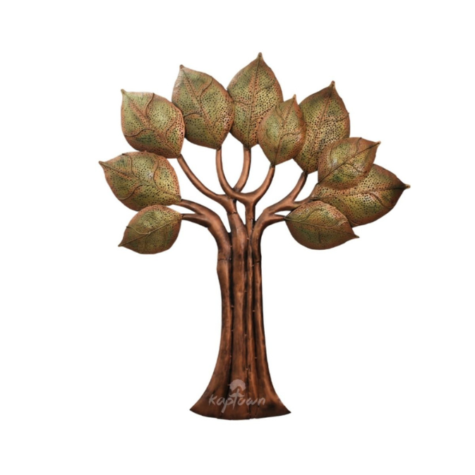 Antique Iron 10 leaves tree with back led light for home decor