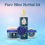 Load image into Gallery viewer, Tanutra Pure Bliss Herbal Kit - Ayurvedic hair, skin, and lip care trio featuring Bhringraajaadi Shampoo, Kumkumadi Facial Cream, and Coffee Lip Balm for a luxurious self-care experience.
