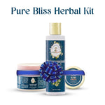 Load image into Gallery viewer, Tanutra Pure Bliss Herbal Kit - Ayurvedic hair, skin, and lip care trio featuring Bhringraajaadi Shampoo, Kumkumadi Facial Cream, and Coffee Lip Balm for a luxurious self-care experience.
