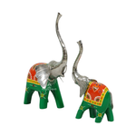 Load image into Gallery viewer, Baby And Mother Elephant Showpiece Set
