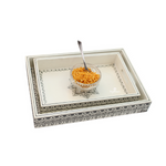 Load image into Gallery viewer, Beautiful Handmade Design White Tray Straight For Home Decor
