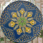 Load image into Gallery viewer, Beautiful blue floral wall plate decor
