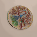 Load image into Gallery viewer, Beautiful cream peacock tree wall plate decor
