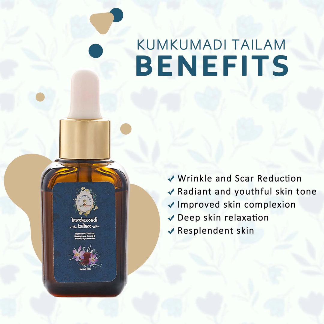 Sparsh Ayurveda Herbals Kumkumadi Tailam - Ayurvedic Skin Serum with Sandalwood Oil, Manjishtha, Plaksha for Moisturizing, Acne-Free, Flawless Skin – Available on Tanutra.com