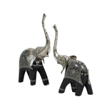 Load image into Gallery viewer, Black Mother And Baby Elephant Showpiece Decor Set OF 2 For Table Decor
