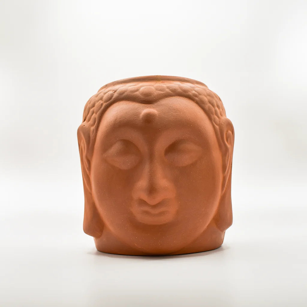 Buddha Serenity Clay Pot - Handcrafted Eco-Friendly Pottery for Home Decor and Zen Gardens