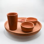 Load image into Gallery viewer, Traditional Indian Clay Pot Handicraft Dining Set | Authentic Earthenware Dinnerware | Handmade Terracotta Kitchenware
