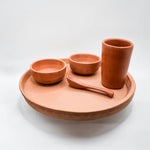 Load image into Gallery viewer, Traditional Indian Clay Pot Handicraft Dining Set | Authentic Earthenware Dinnerware | Handmade Terracotta Kitchenware
