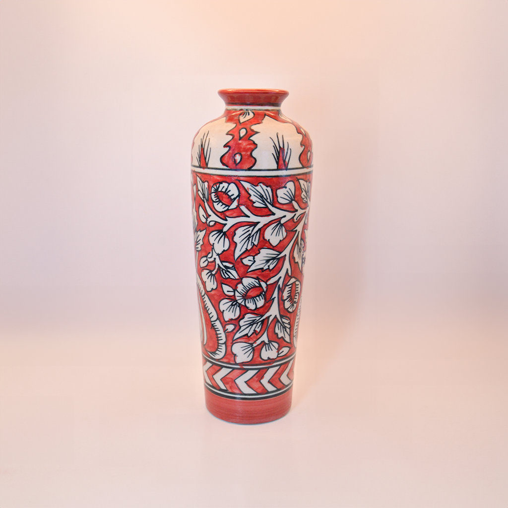 Crimson Bloom Vase