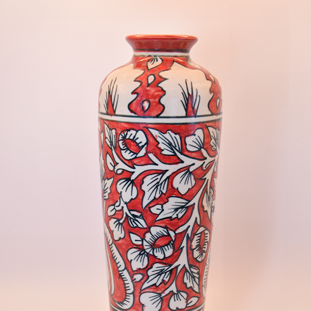 Crimson Bloom Vase