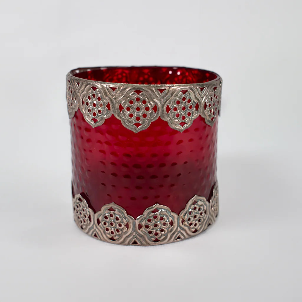 Crimson Candle Holder