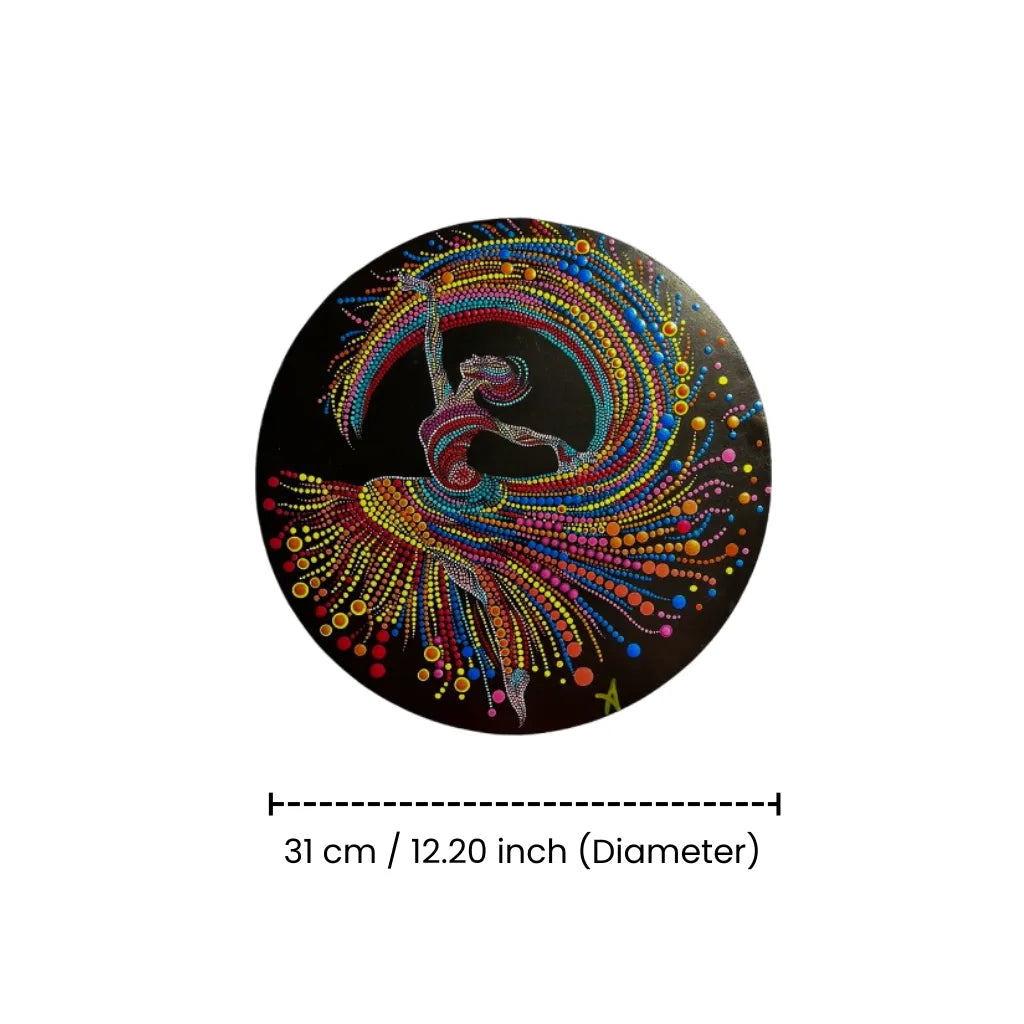 Dancing Girl Dot Mandala Wall Art