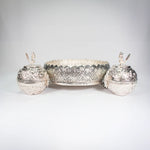 Load image into Gallery viewer, Decorative Silver Bowl Set
