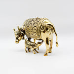 Load image into Gallery viewer, Divine Presence Golden Cow Statue - Sacred Indian Handicraft Spiritual Home Decor and Hindu God Figurine
