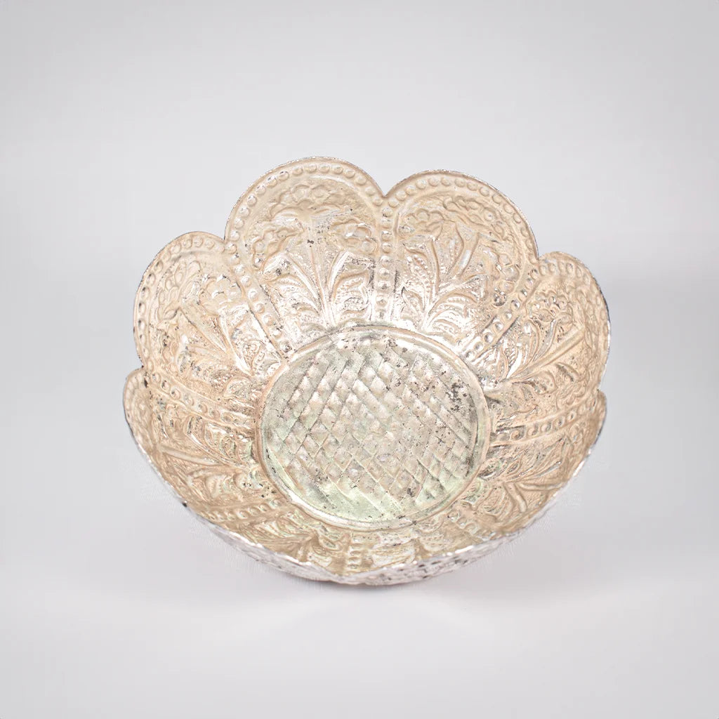 Floral Silver Bowl