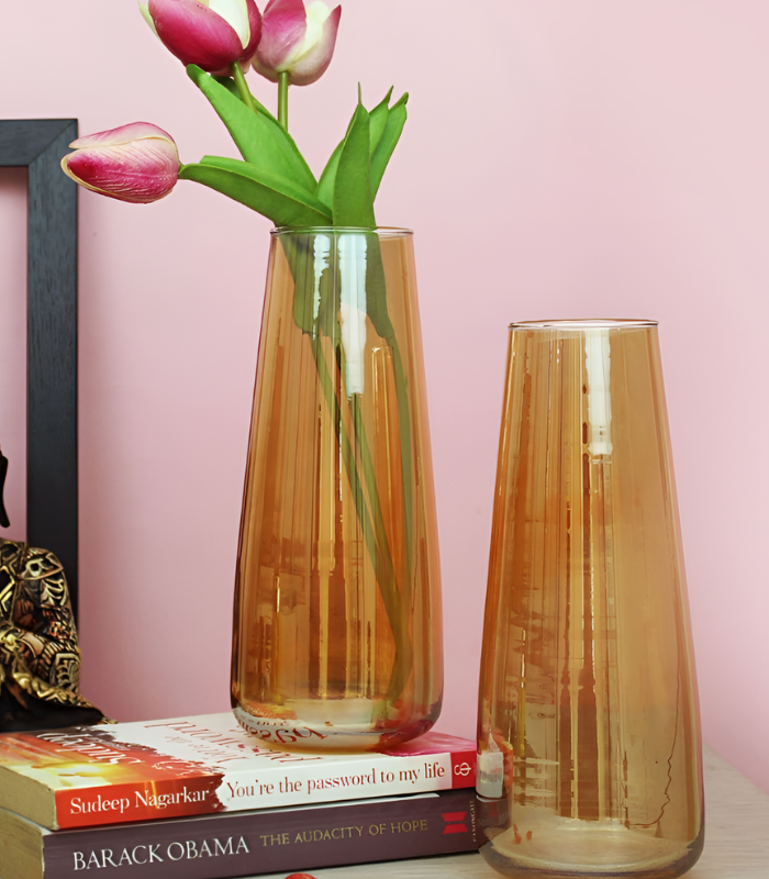 gold cylinder glass vases