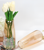 Load image into Gallery viewer, gold cylinder glass vases

