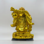 Load image into Gallery viewer, Golden Laughing Buddha Statue by Tanutra - Symbol of Happiness, Prosperity &amp; Tranquility | Indian Handicraft Décor 
