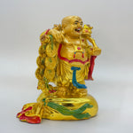 Load image into Gallery viewer, Golden Laughing Buddha with Coins

