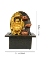Load image into Gallery viewer, Golden Laughing Budha Fountain
