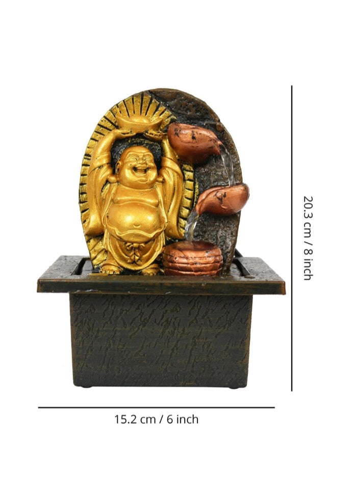 Golden Laughing Budha Fountain