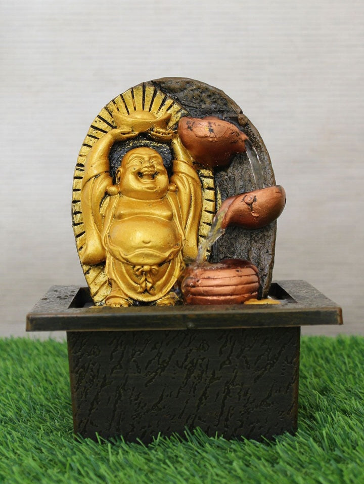 Golden Laughing Budha Fountain