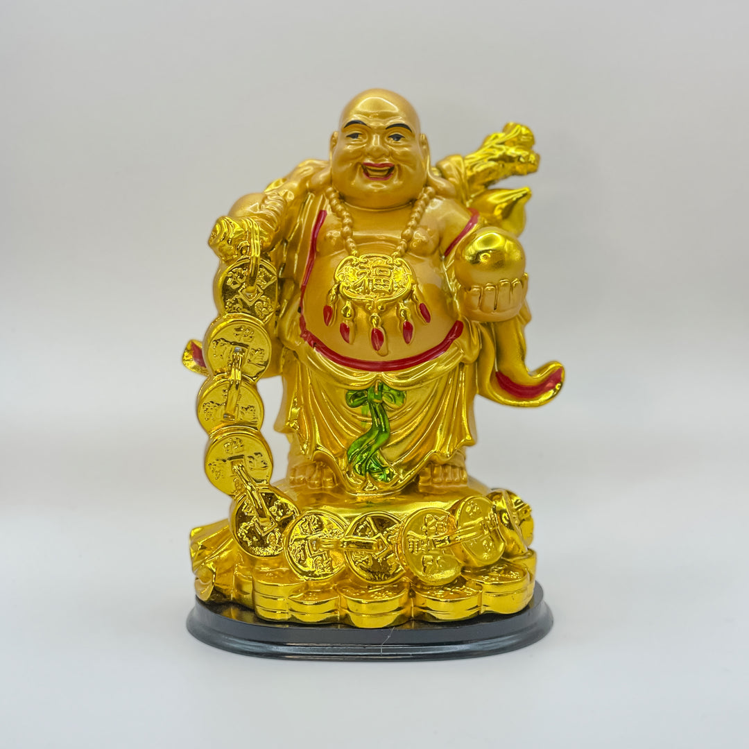 Golden Smiling Feng Shui Laughing Buddha