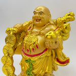 Load image into Gallery viewer, Golden Smiling Feng Shui Laughing Buddha
