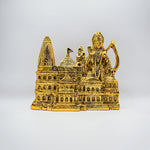 Load image into Gallery viewer, Golden Temple of Shri Ram handcrafted aluminum decor by Tanutra Handicrafts, perfect for modern home and god lovers, adding elegance with unique aluminum art.
Golden Temple of Shri Ram statue - Lord Ram Mandir golden finish, spiritual Indian decor for home puja, sacred Hindu artifact for meditation and inspiration
