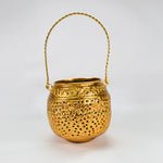 Load image into Gallery viewer, Indian  Handicraft Product Golden Ornate Pot
