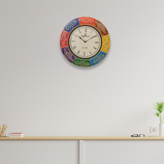 Hand Crafted Wooden Clock For Wall