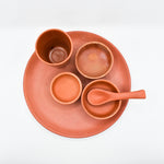 Load image into Gallery viewer, Handcrafted Rustic Harmony Clay Dining Set, Eco-Friendly Artisanal Pottery Collection, Vintage-Style Dinnerware for Sustainable Lifestyle.
