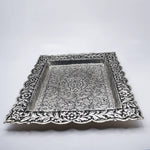 Load image into Gallery viewer, Handicraft Silver Elegance Tray – Premium Silver Serving Tray with Intricate Designs, Ideal for Luxury Table Settings and Elegant Occasions
