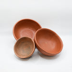 Load image into Gallery viewer, Terra Nest Bowls handcrafted clay set by Tanutra - versatile high-quality bowls for serving, mixing, and storage. Eco-friendly home decor with natural earthy charm, ideal for salads, fruits, and decorative use.
