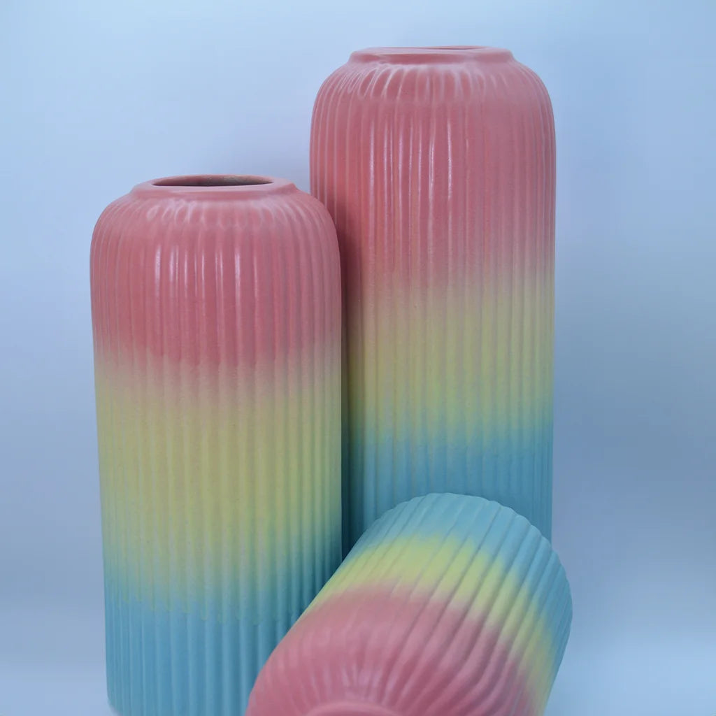 Rainbow Ripple Vase Set