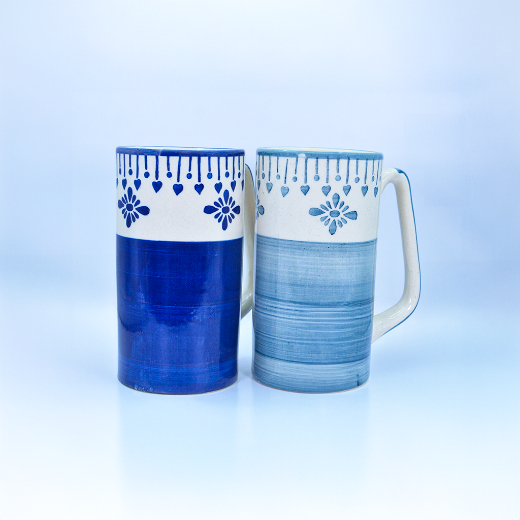 Indigo Bloom Mugs