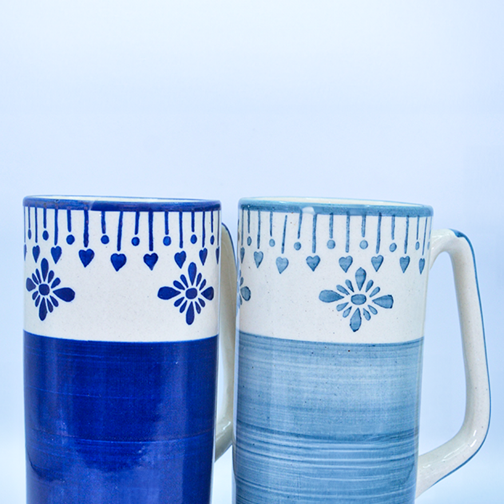 Indigo Bloom Mugs