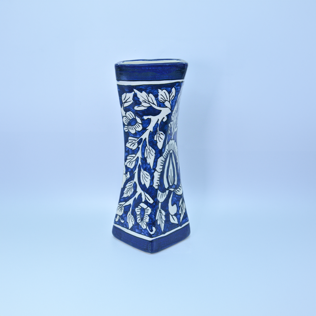 Indigo Blossom Vase