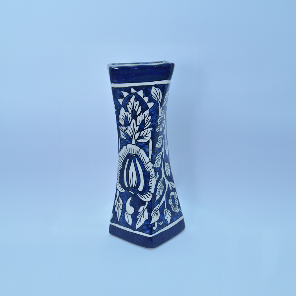 Indigo Blossom Vase