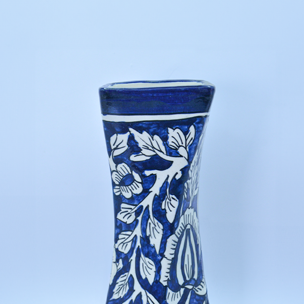 Indigo Blossom Vase