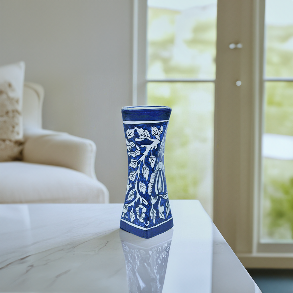 Indigo Blossom Vase