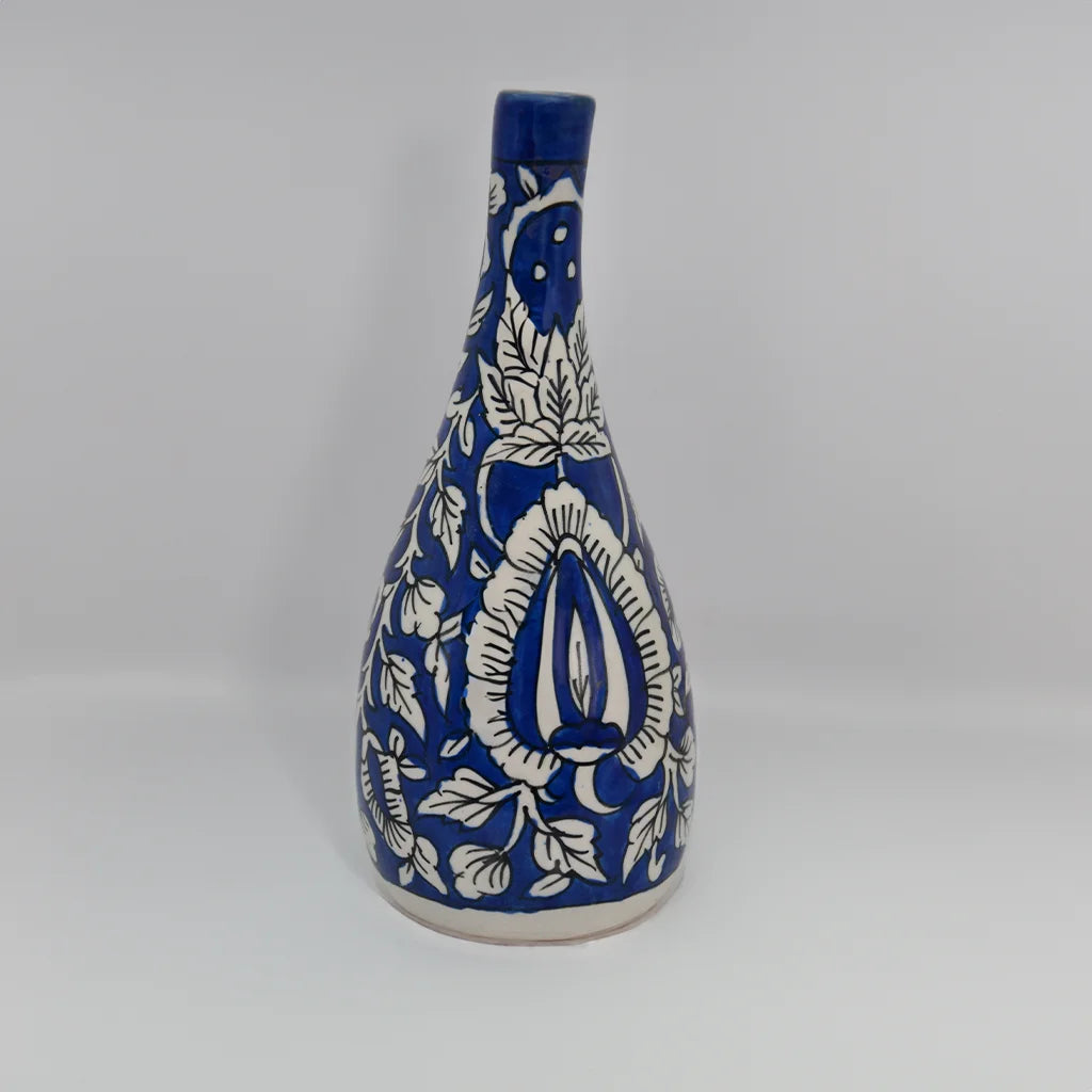 Indigo Leaf Vase