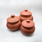 Load image into Gallery viewer, Tanutra Terra Clay Pot – Traditional Indian Handcrafted Cooking Pot for Making Yogurt, Serving, Storing Pickles, and Enhancing Cooking with Natural Clay
