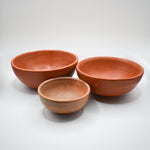 Load image into Gallery viewer, Terra Nest Bowls handcrafted clay set by Tanutra - versatile high-quality bowls for serving, mixing, and storage. Eco-friendly home decor with natural earthy charm, ideal for salads, fruits, and decorative use.
