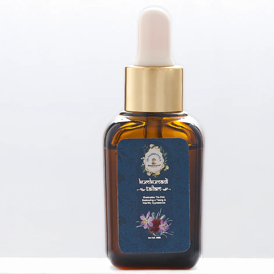 Sparsh Ayurveda Herbals Kumkumadi Tailam - Ayurvedic Skin Serum with Sandalwood Oil, Manjishtha, Plaksha for Moisturizing, Acne-Free, Flawless Skin – Available on Tanutra.com