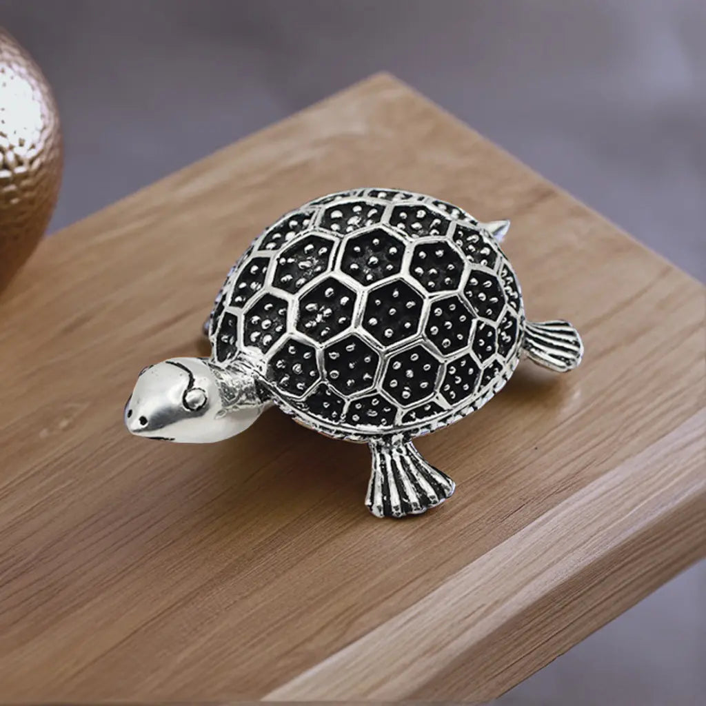 Lucky Charm Silver Turtle