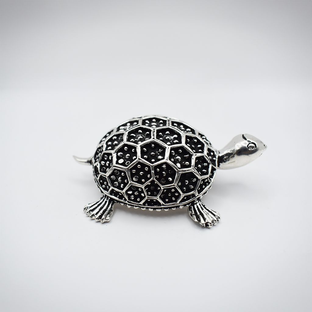 Lucky Charm Silver Turtle