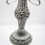 Load image into Gallery viewer, Tanutra Radiant Silver Candle Holder – Indian Handicraft Metal Candle Holder for Home Decor, Elegant Centerpiece for Dining Table, Sophisticated Silver-Finish Candle Stand for Special Occasions and Gifting, Lifestyle and Kitchenware Accessory
